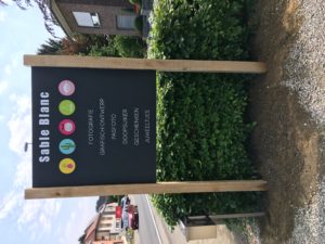 reclame paneel eiken hout